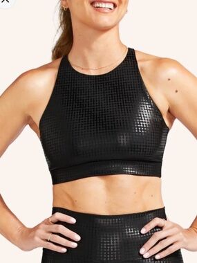 Peloton Show Up Digital Foil High Neck Sports Bra